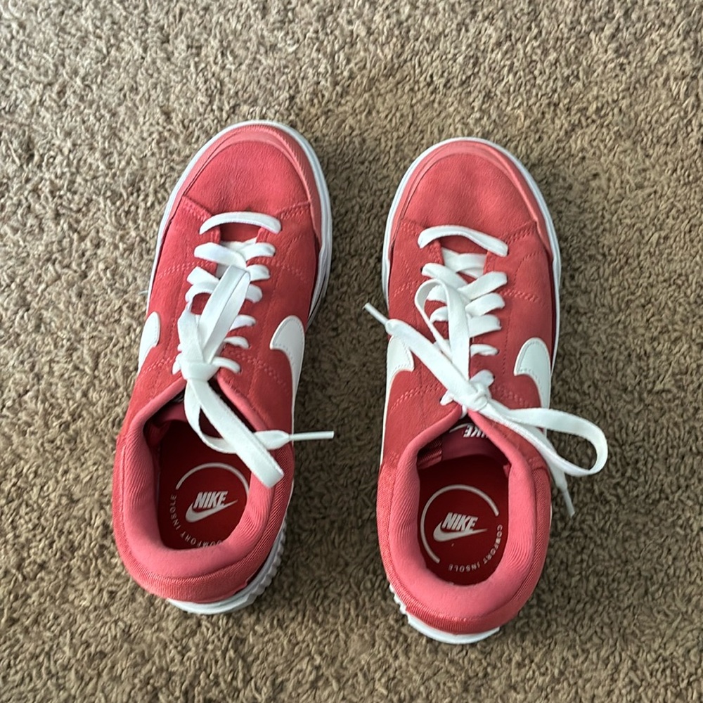 Red Nike shoes size 7